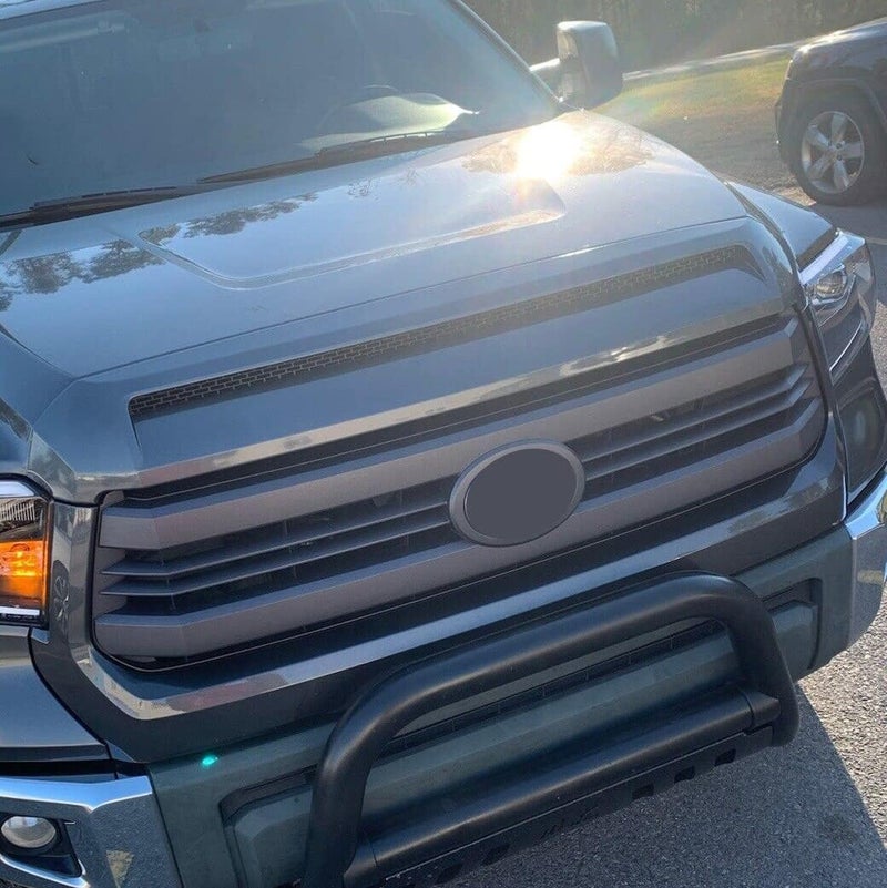 Kojem Hood Bulge Molding Compatible with 2014-2021 Toyota Tundra Front Upper Grille Gray Hood Scoop - Image 5